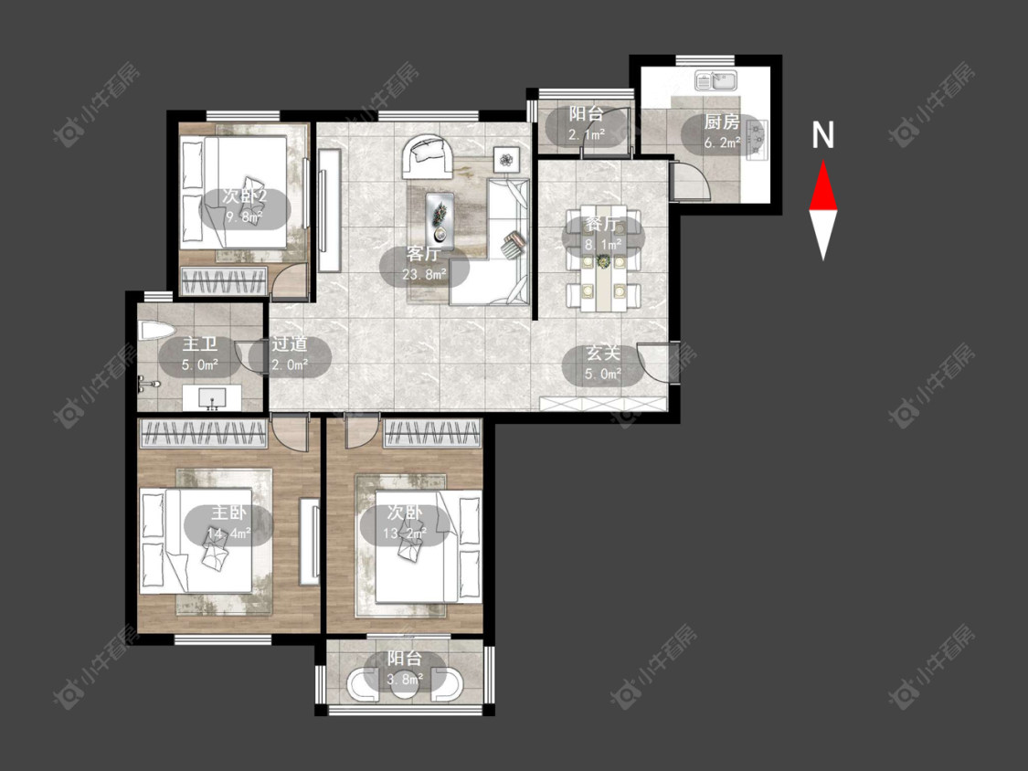 常州腾龙苑西区在售二手房源户型图_小牛看房
