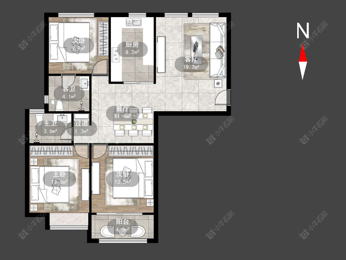常州新乐花园在售二手房源户型图_小牛看房