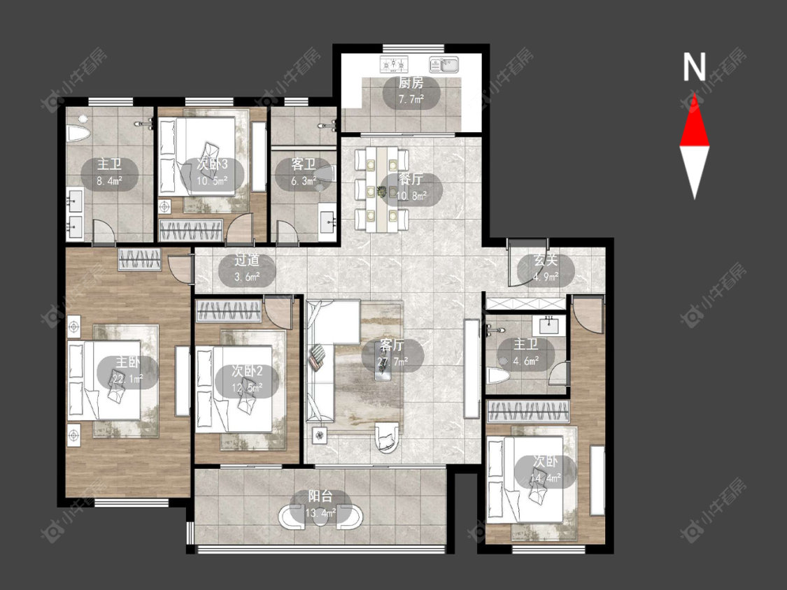 常州中建招商龙宸壹号在售二手房源户型图_小牛看房