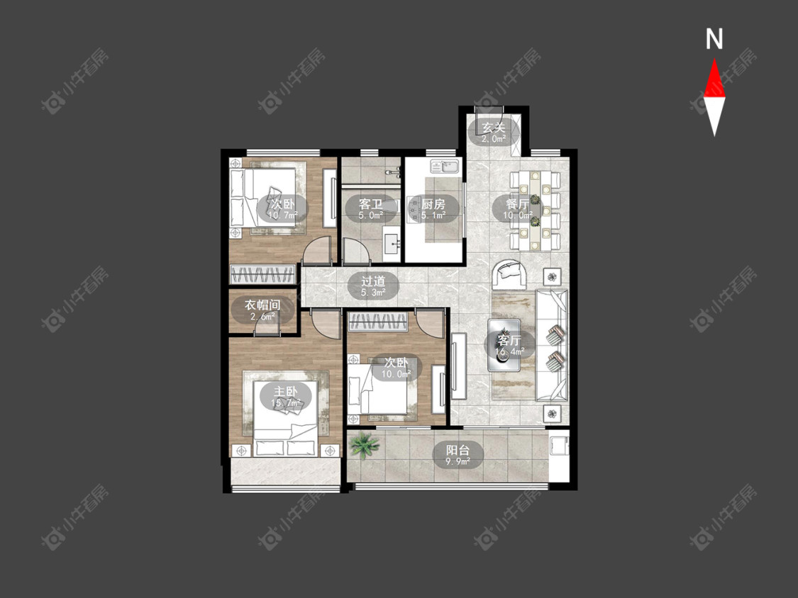 常州琅越龙洲在售二手房源户型图_小牛看房