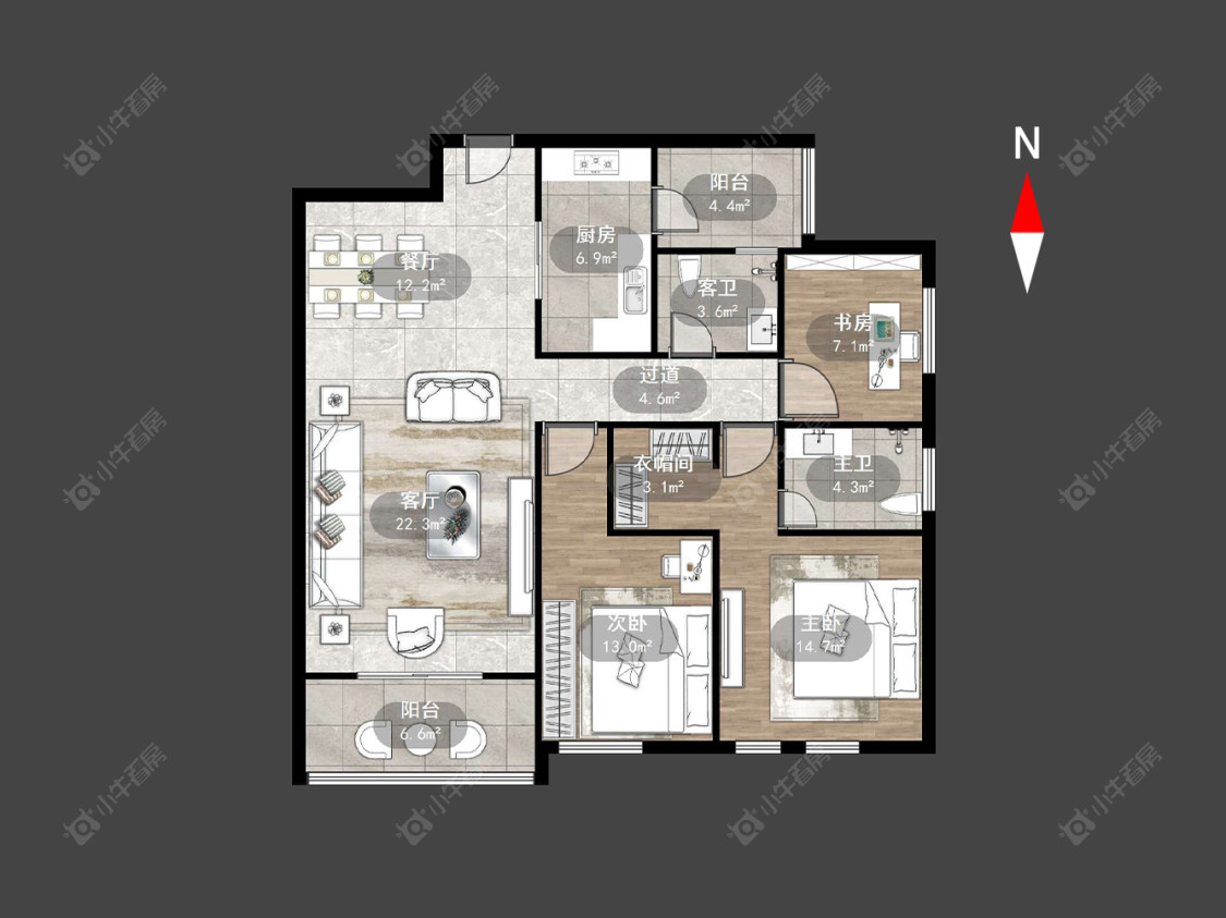 新城首府房源户型图 常州新城首府在售二手房源户型图_小牛看房