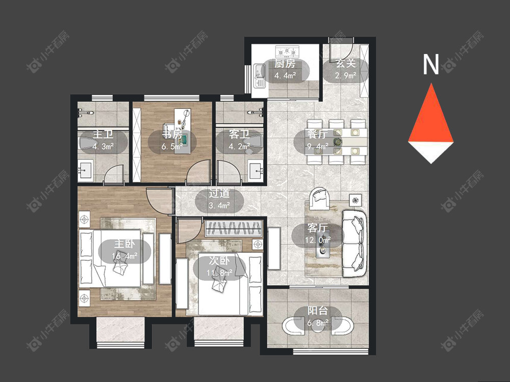 常州路劲城市印象在售二手房源户型图_小牛看房