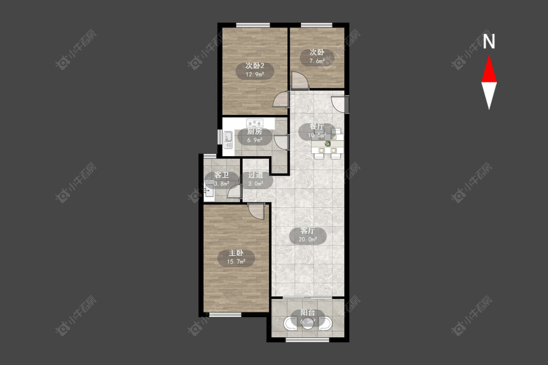 常州常发御龙山花园在售二手房源户型图_小牛看房
