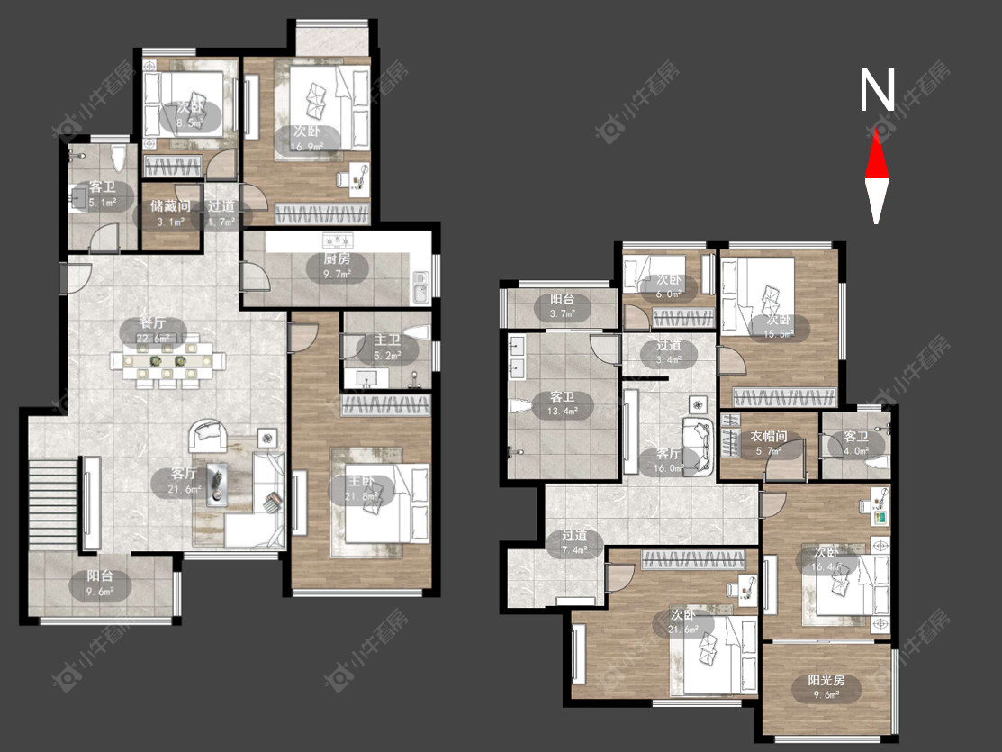 常州朝阳瑞景华庭在售二手房源户型图_小牛看房