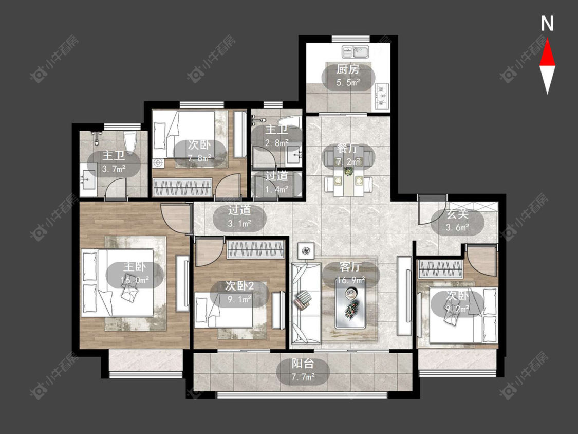 常州保利和光晨樾在售二手房源户型图_小牛看房