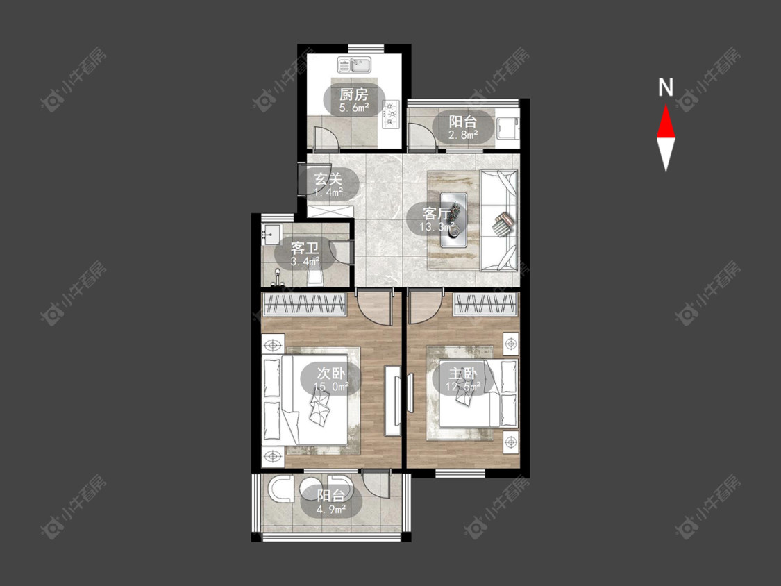常州北环新村武进小区在售二手房源户型图_小牛看房