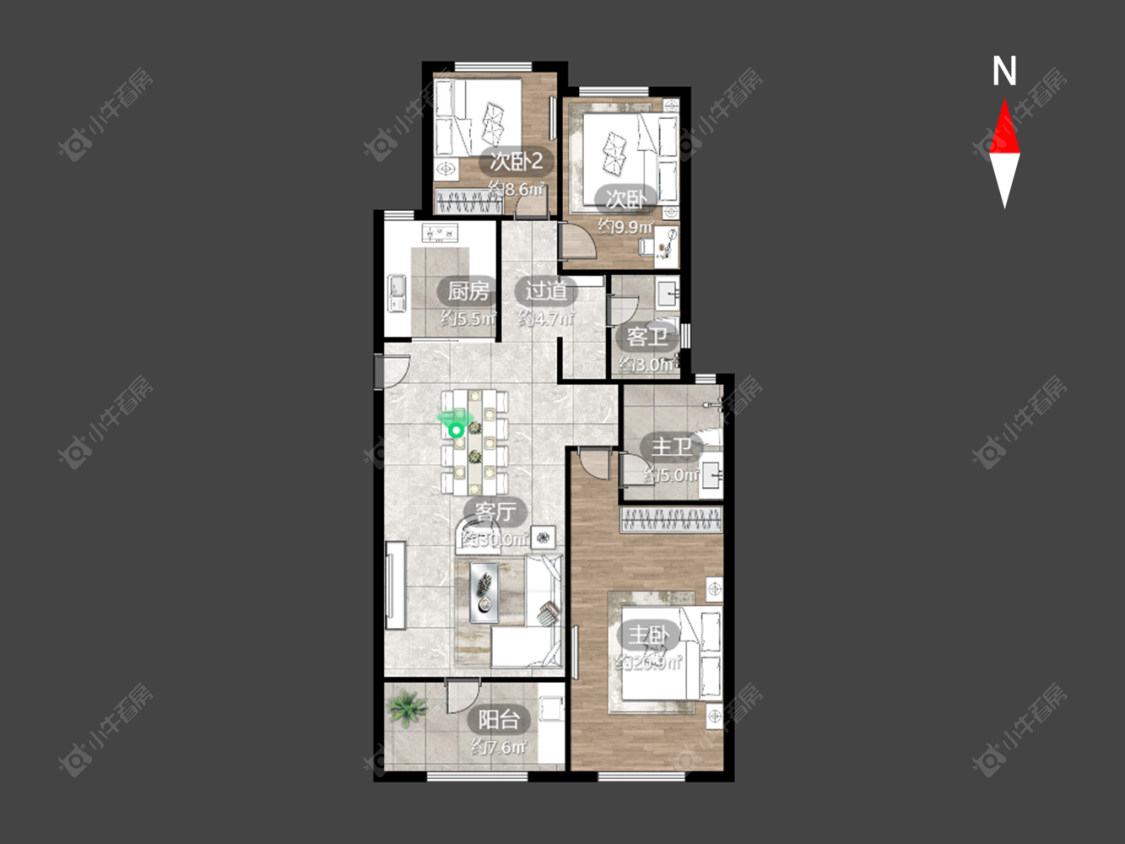 常州青建鼎都在售二手房房源户型图_小牛看房