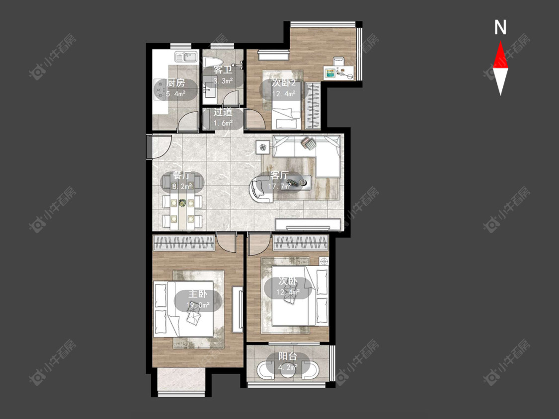 常州东方福郡在售二手房源户型图_小牛看房