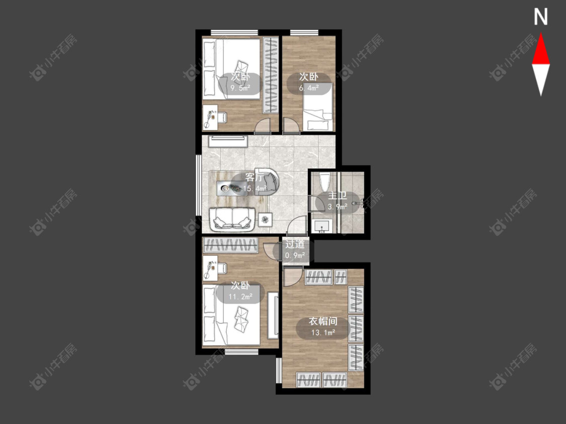常州怀南苑在售二手房源户型图_小牛看房