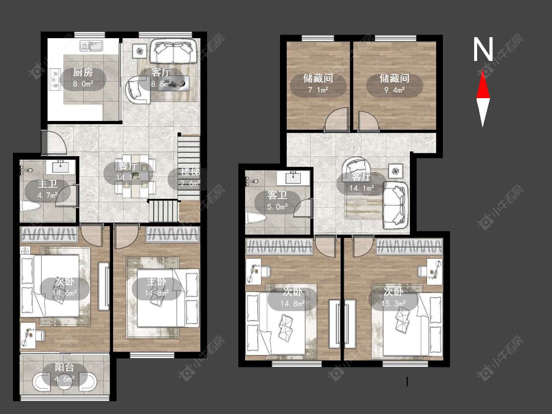 浦南南村房源户型图 常州浦南南村在售二手房源户型图_小牛看房