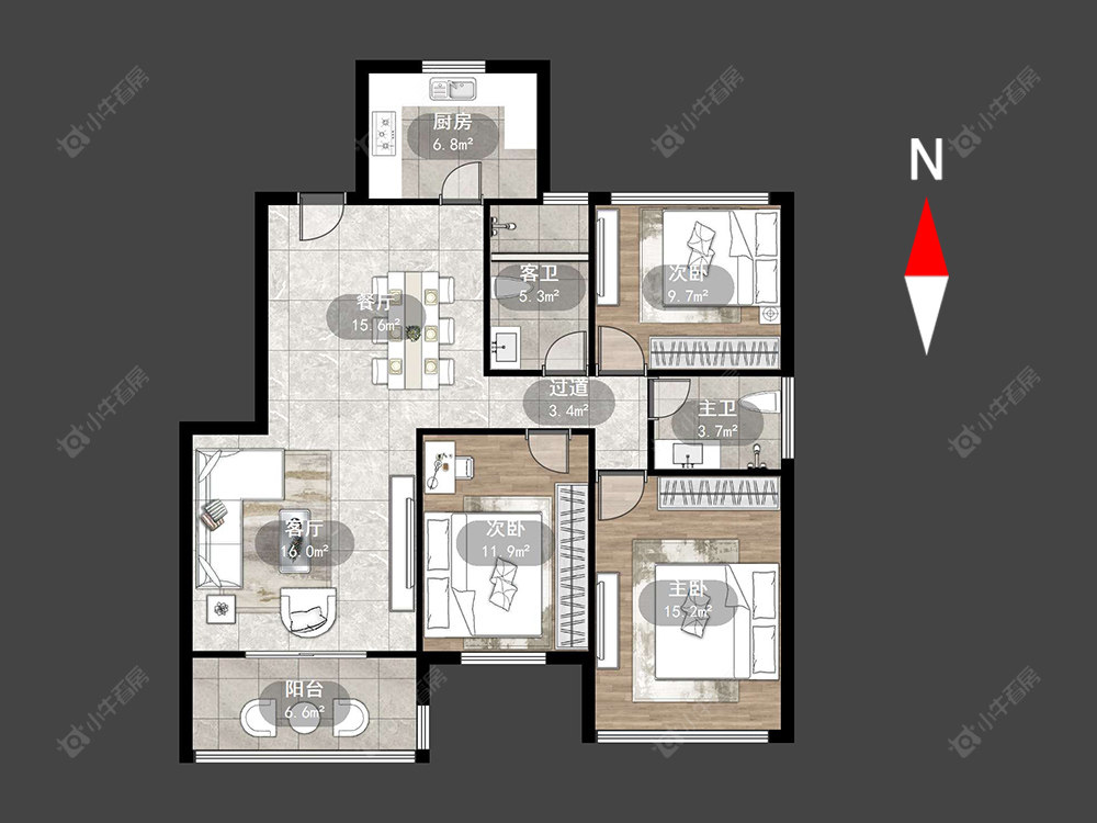 湖滨怡景房源户型图 常州湖滨怡景在售二手房源户型图_小牛看房