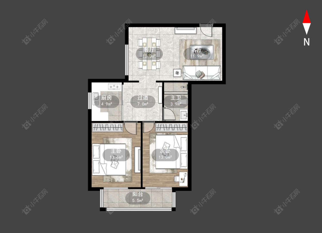 常州电业宿舍在售二手房源户型图_小牛看房