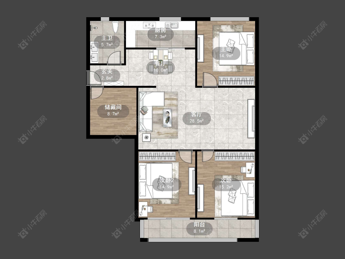 丹阳紫薇花园(丹阳)在售二手房源户型图_小牛看房