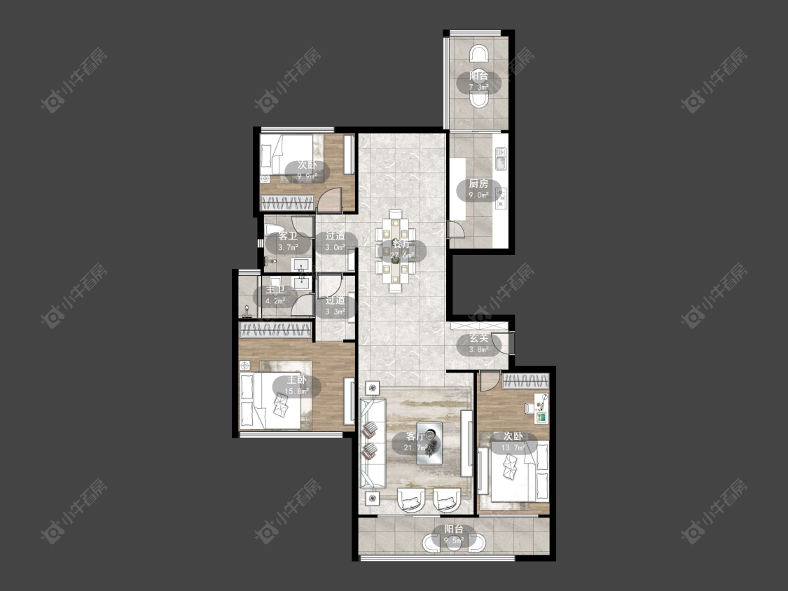 丹阳碧桂园在售二手房源户型图_小牛看房
