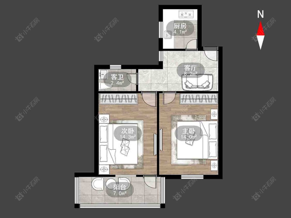 常州工房北区在售二手房房源户型图_小牛看房