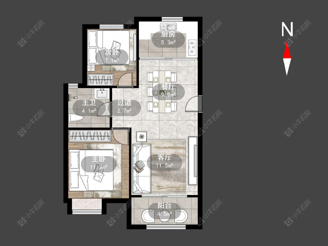 清溪人家房源户型图 常州清溪人家在售二手房源户型图_小牛看房