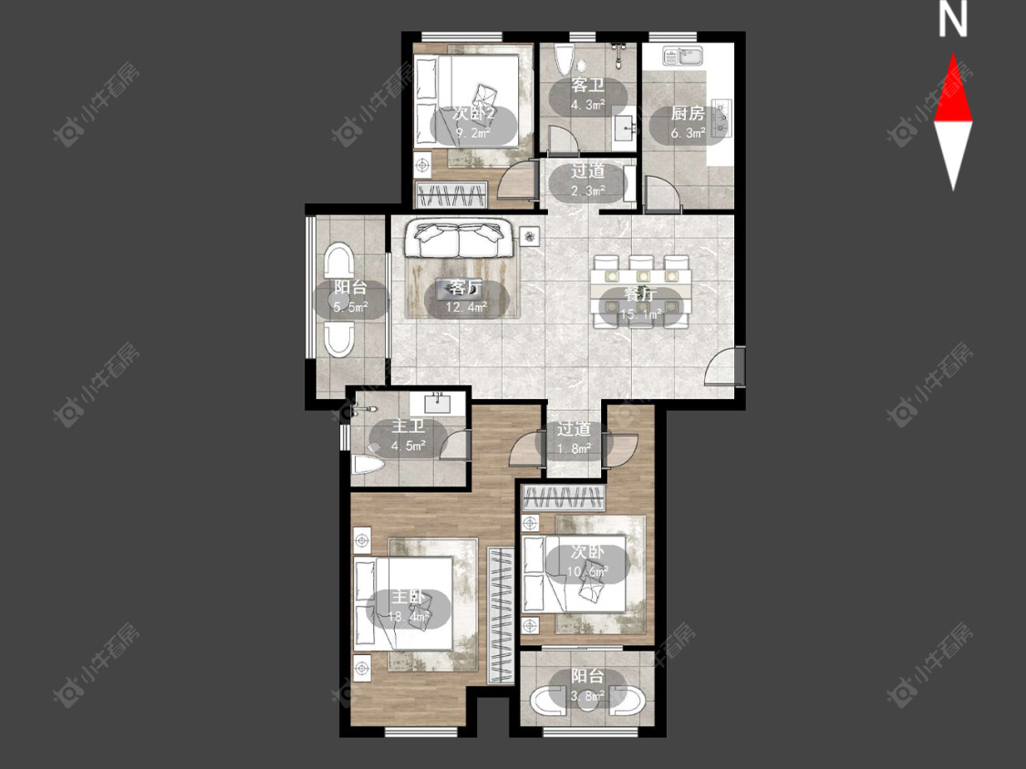 常州香溢紫郡一期在售二手房源户型图_小牛看房