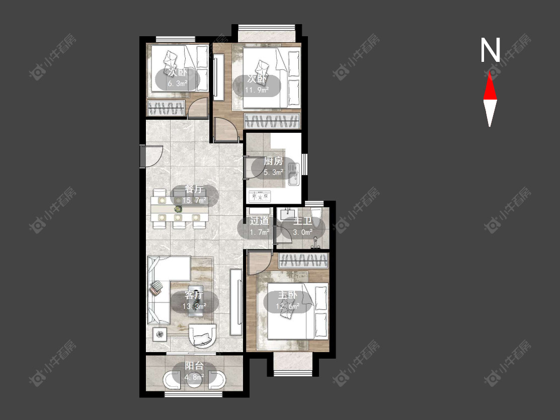 华润国际四期房源户型图 常州华润国际四期在售二手房源户型图_小牛看房