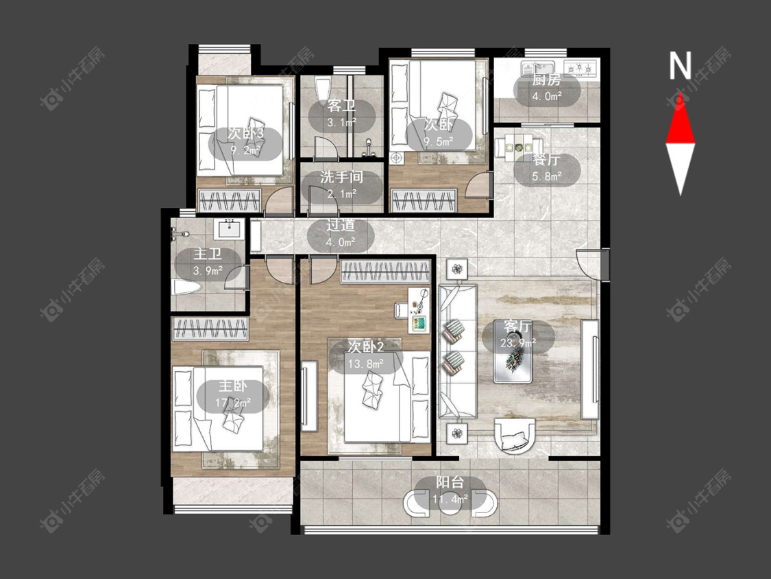 常州天禄西阆苑在售二手房源户型图_小牛看房
