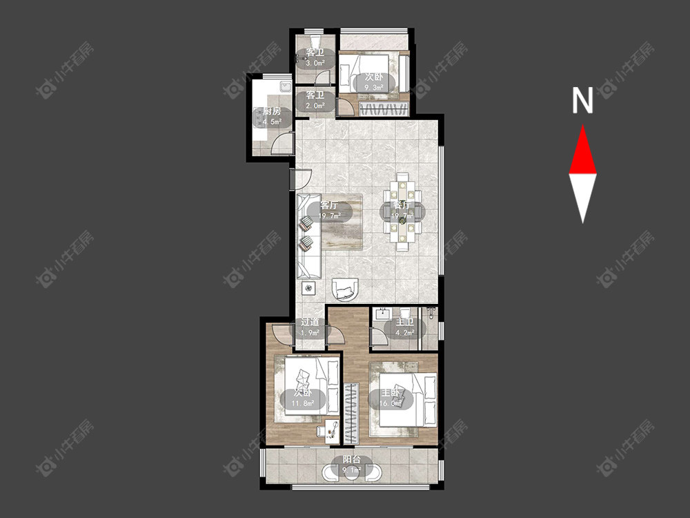 常州建源西江月在售二手房源户型图_小牛看房