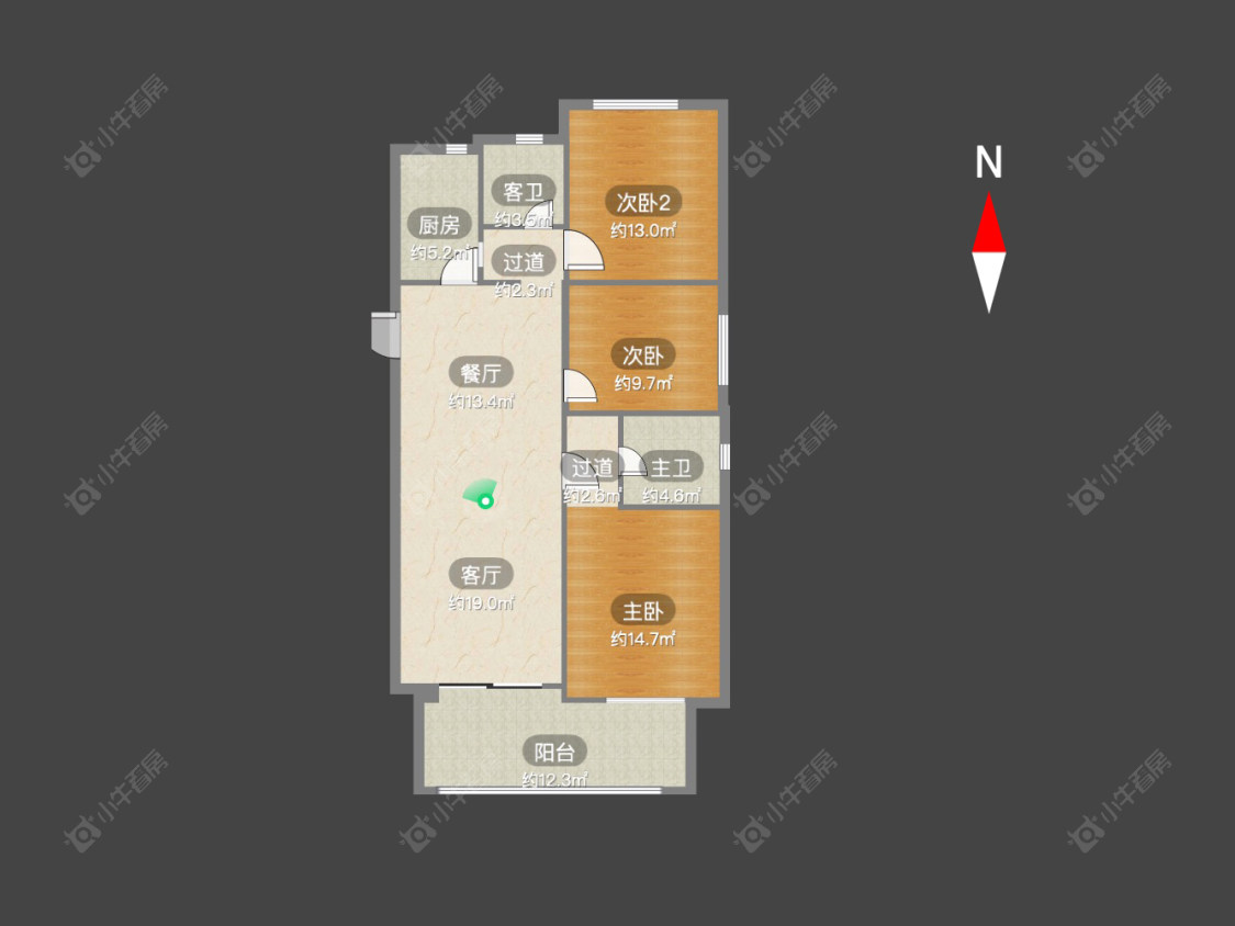 常州九洲花园三期在售二手房源户型图_小牛看房