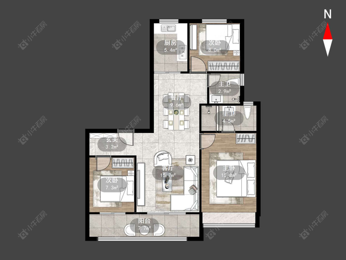 保利和光晨樾房源户型图 常州保利和光晨樾在售二手房源户型图_小牛看房