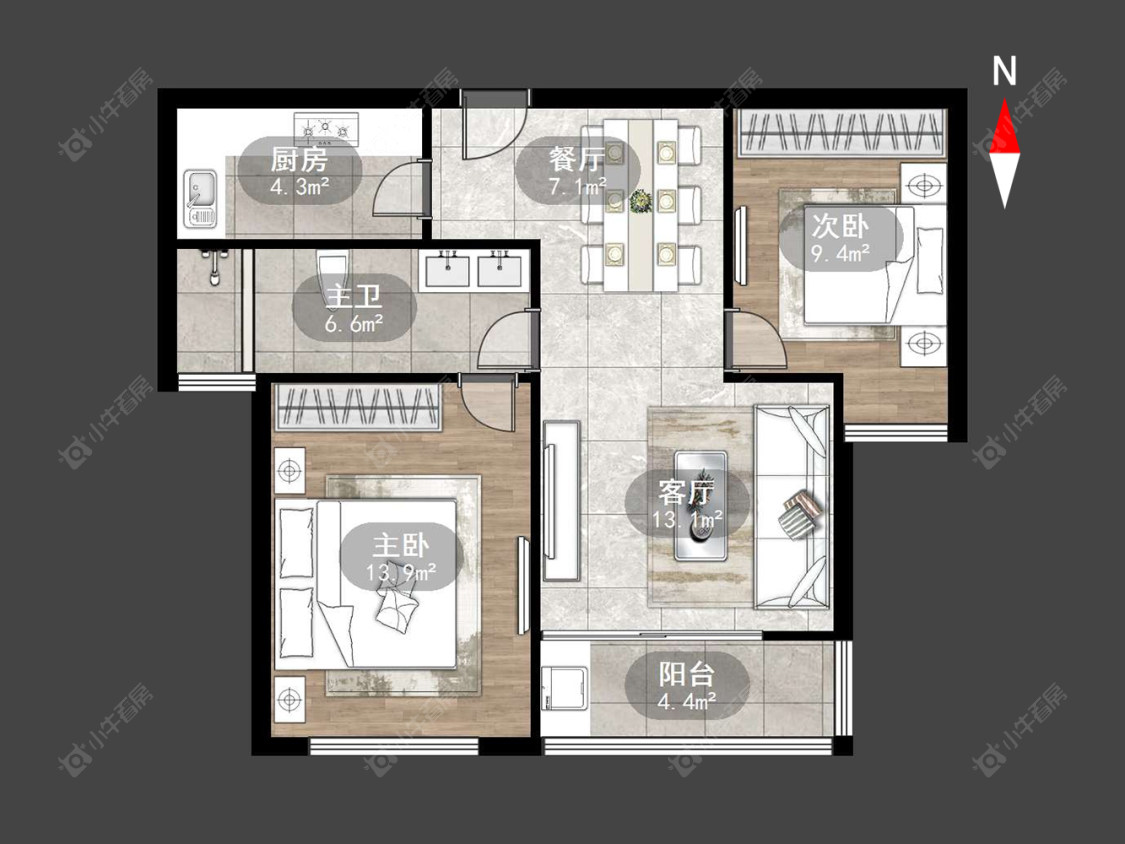 桂花园房源户型图 常州桂花园在售二手房源户型图_小牛看房