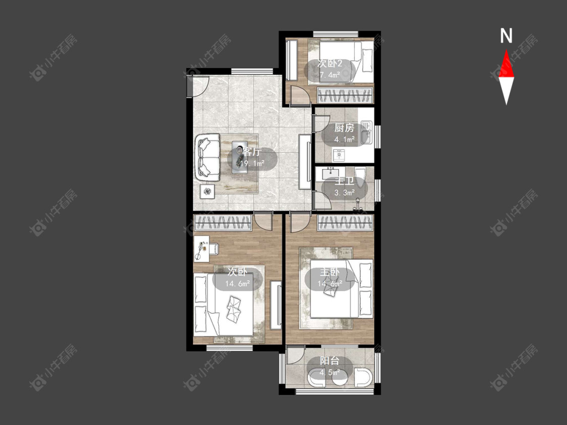 常州花园新村（钟楼）在售二手房源户型图_小牛看房