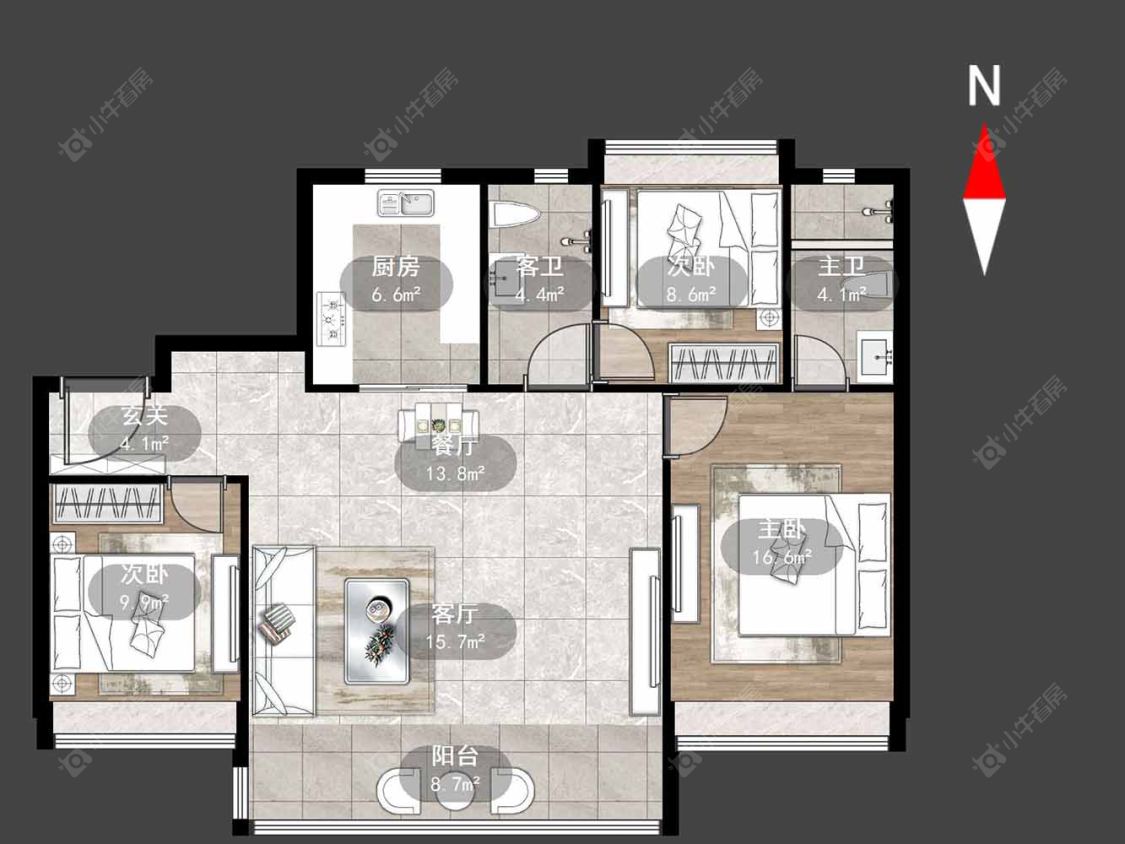 碧桂园新月时光房源户型图 常州碧桂园新月时光在售二手房源户型图_小牛看房