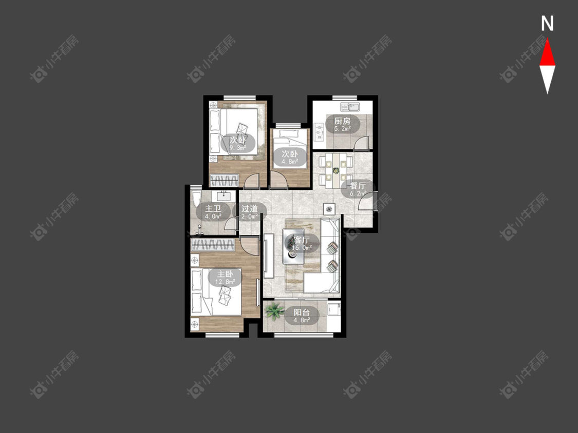 常州新城香悦半岛北区在售二手房房源户型图_小牛看房