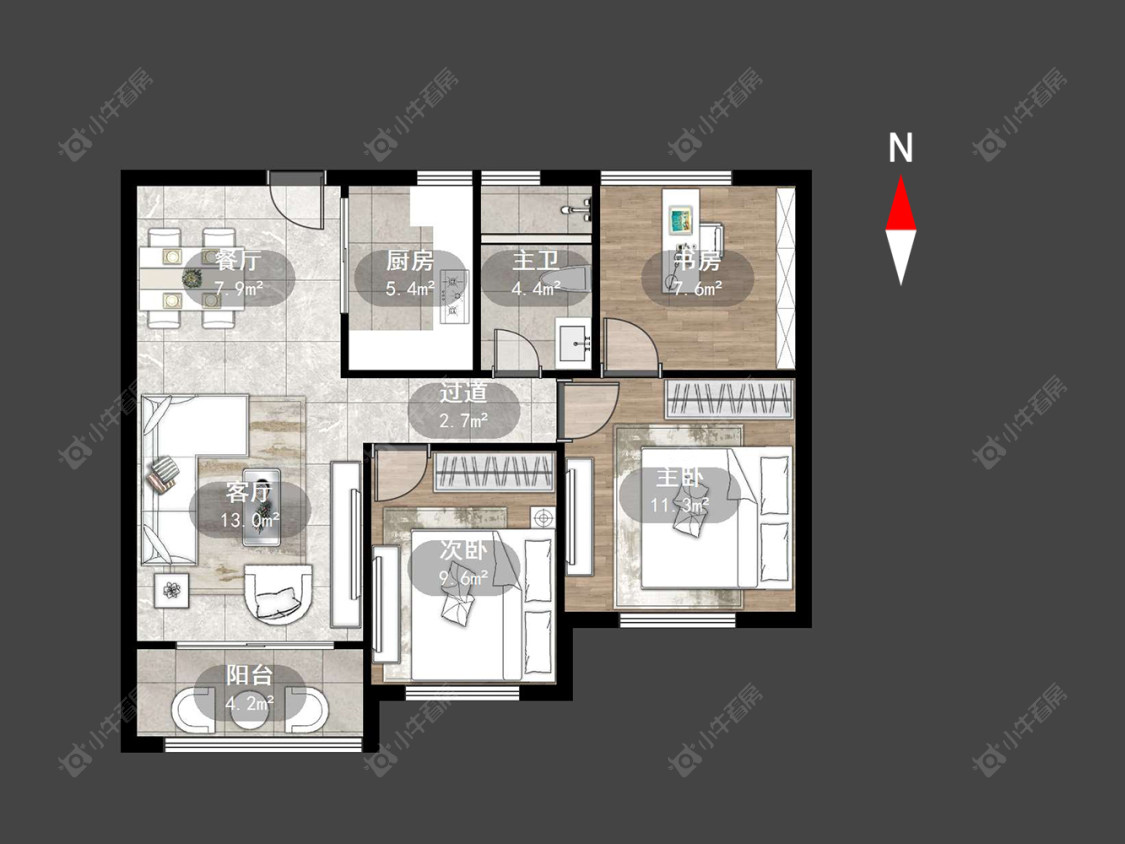 常州嘉禾尚郡在售二手房源户型图_小牛看房