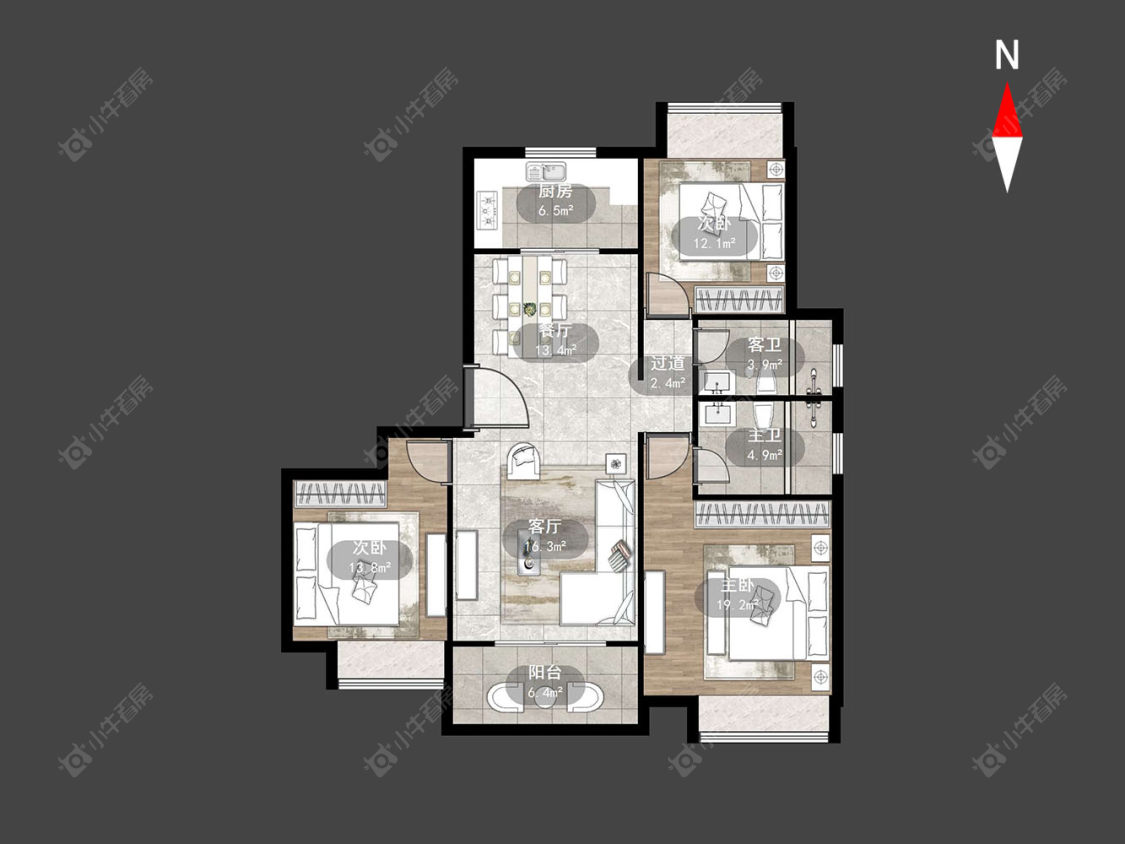 常州花语江南在售二手房源户型图_小牛看房