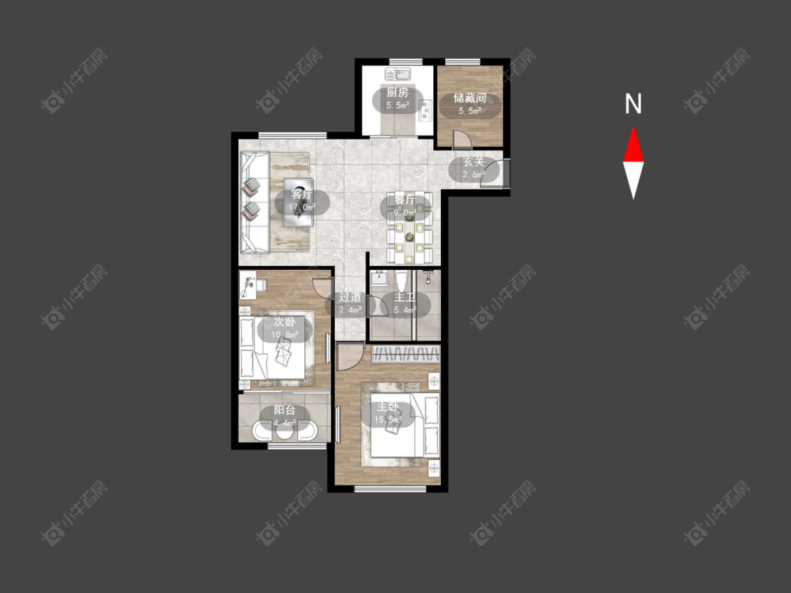 康桥水郡房源户型图 常州康桥水郡在售二手房源户型图_小牛看房