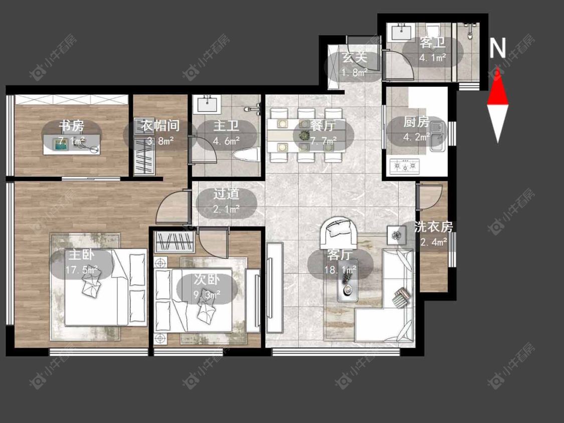 常州新天地不夜城在售二手房源户型图_小牛看房