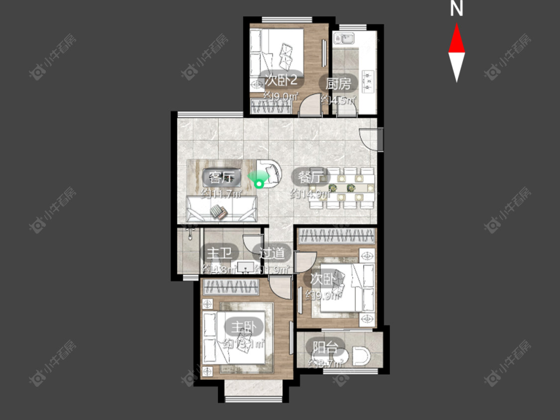 常州蓝山湖在售二手房源户型图_小牛看房