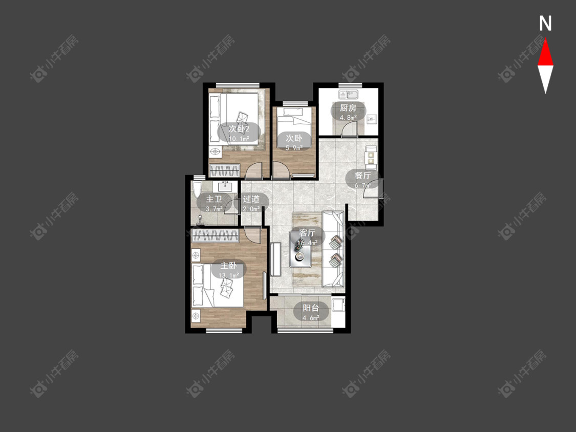 常州新城香悦半岛南区在售二手房房源户型图_小牛看房