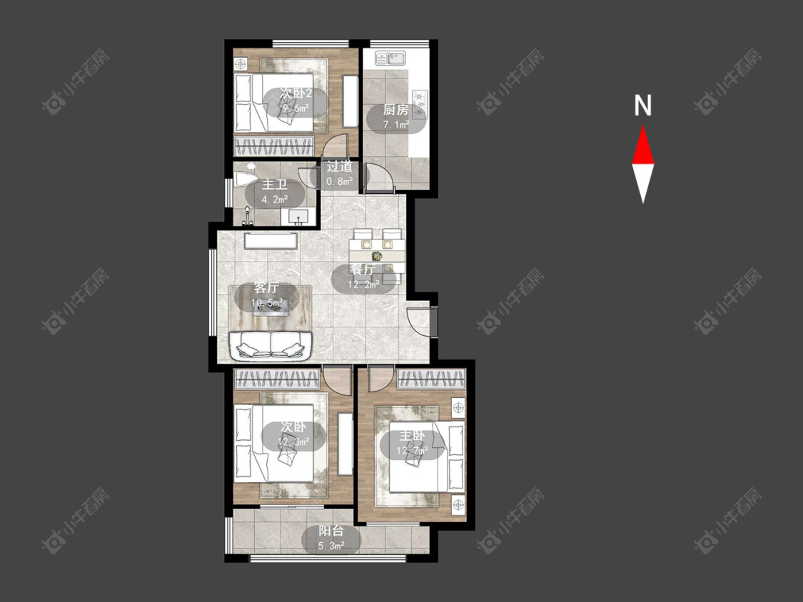 丰臣凯林花园房源户型图 常州丰臣凯林花园在售二手房源户型图_小牛看房
