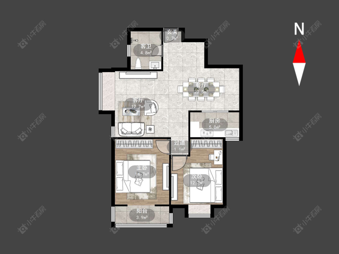 常州百草苑在售二手房源户型图_小牛看房