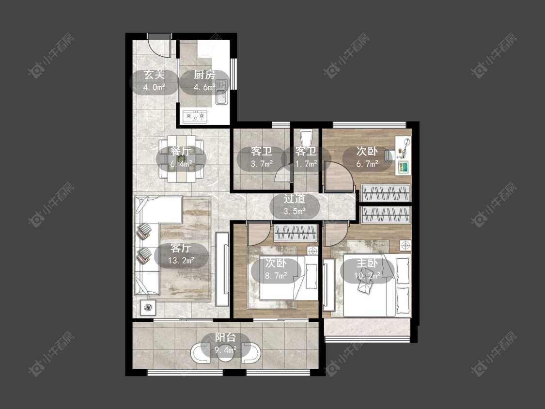 常州新城华宇悦隽公馆在售二手房源户型图_小牛看房