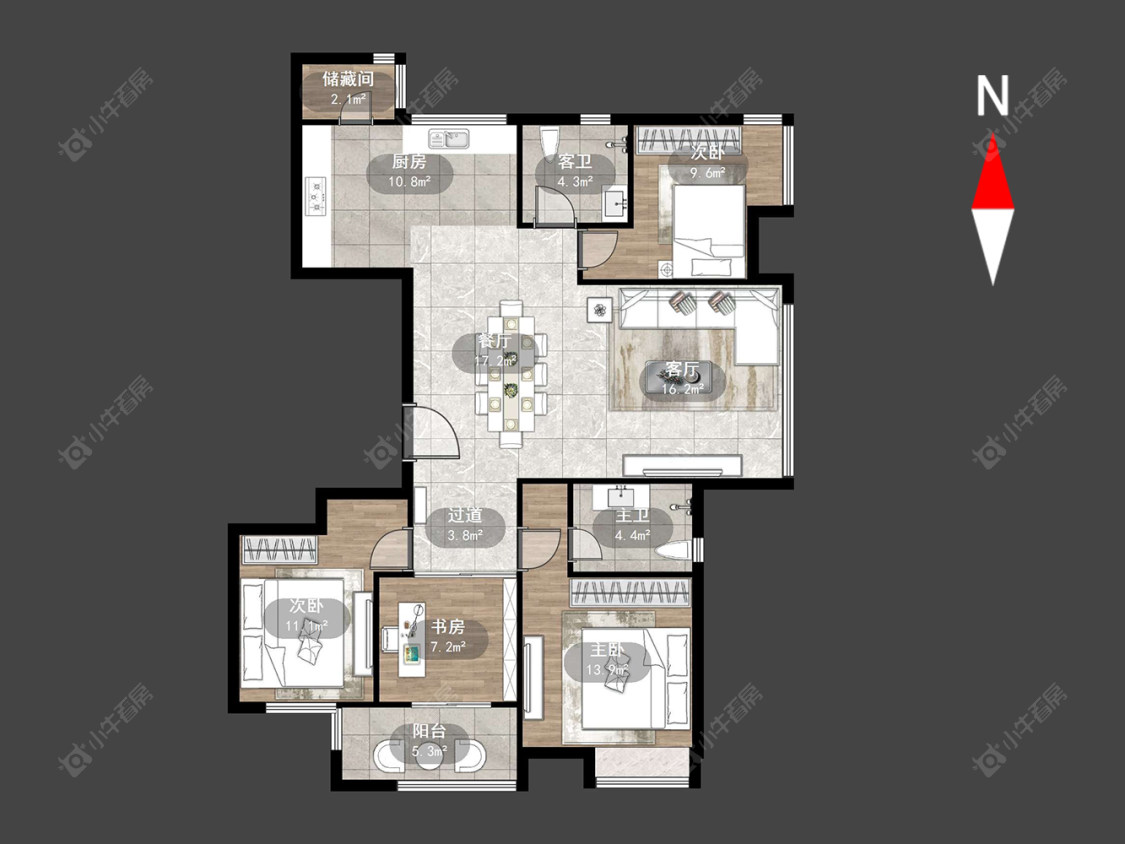 常州高成莱茵三期在售二手房源户型图_小牛看房