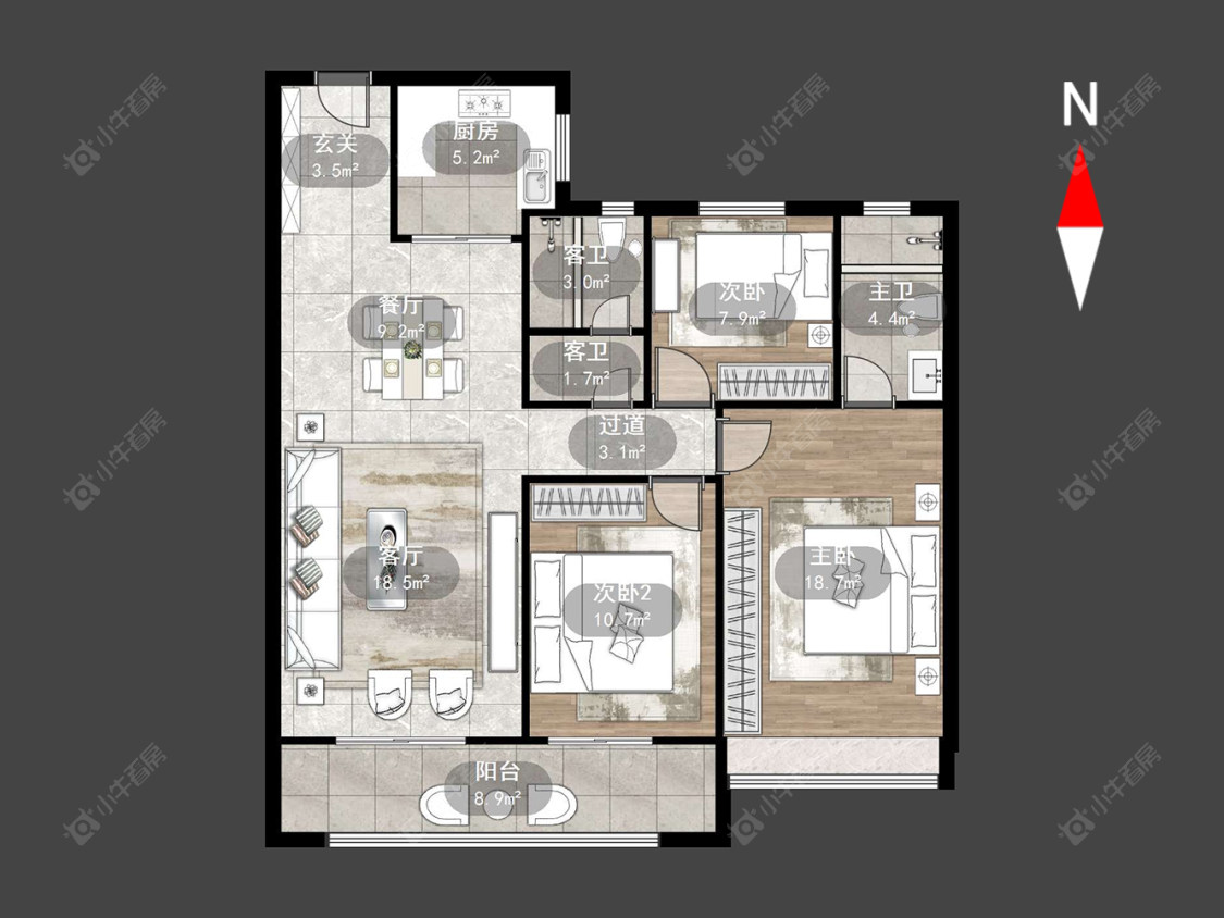 百馨西苑六期房源户型图 常州百馨西苑六期在售二手房源户型图_小牛看房