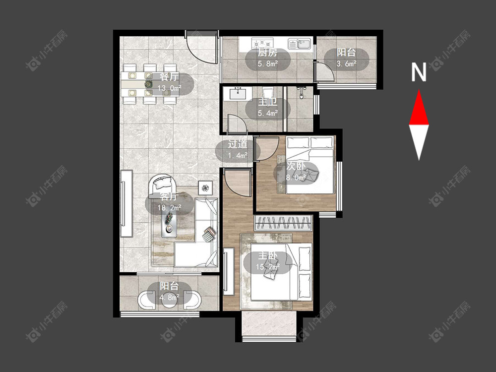 星河丹堤一区房源户型图 常州星河丹堤一区在售二手房源户型图_小牛看房