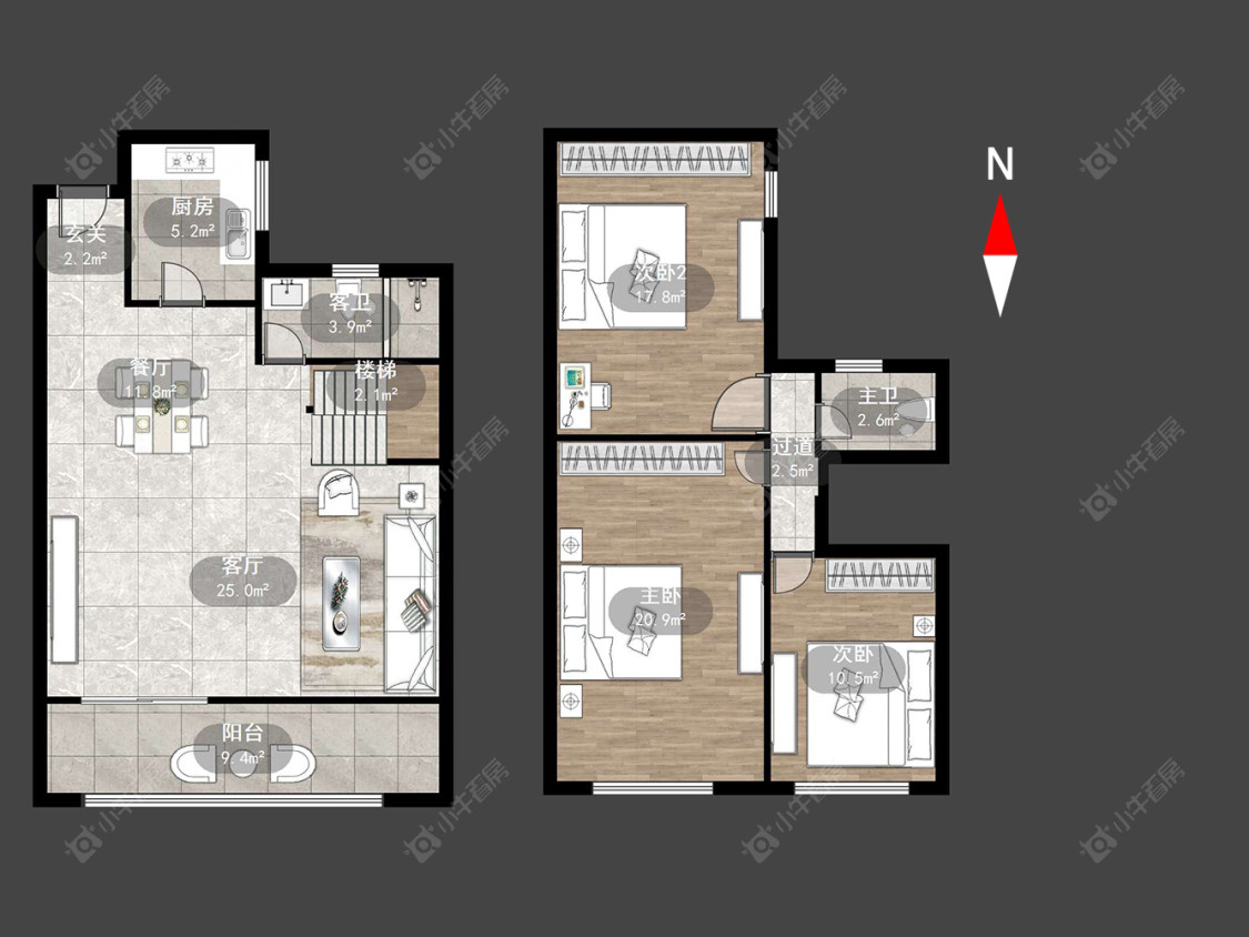 常州龙湖春江天玺在售二手房源户型图_小牛看房