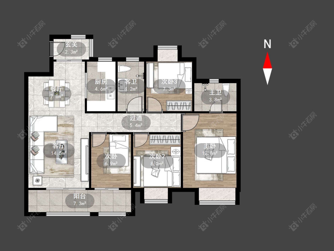 常州光明当代拾光里在售二手房源户型图_小牛看房