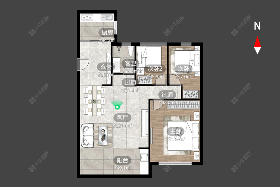 新城桃李郡房源户型图 常州新城桃李郡在售二手房源户型图_小牛看房