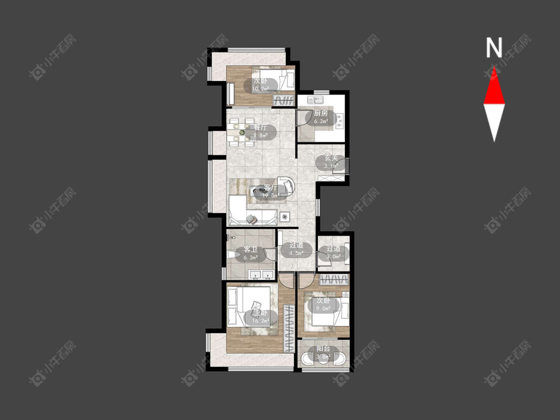 龙洲伊都房源户型图 常州龙洲伊都在售二手房源户型图_小牛看房