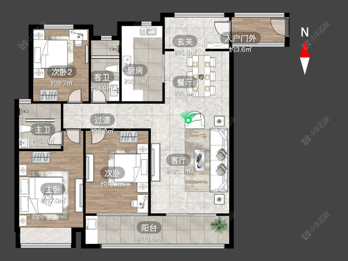 常州九洲花园二期在售二手房源户型图_小牛看房