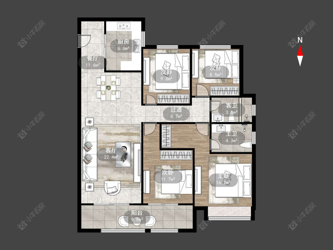 常州新城金郡(金坛)2区在售二手房源户型图_小牛看房