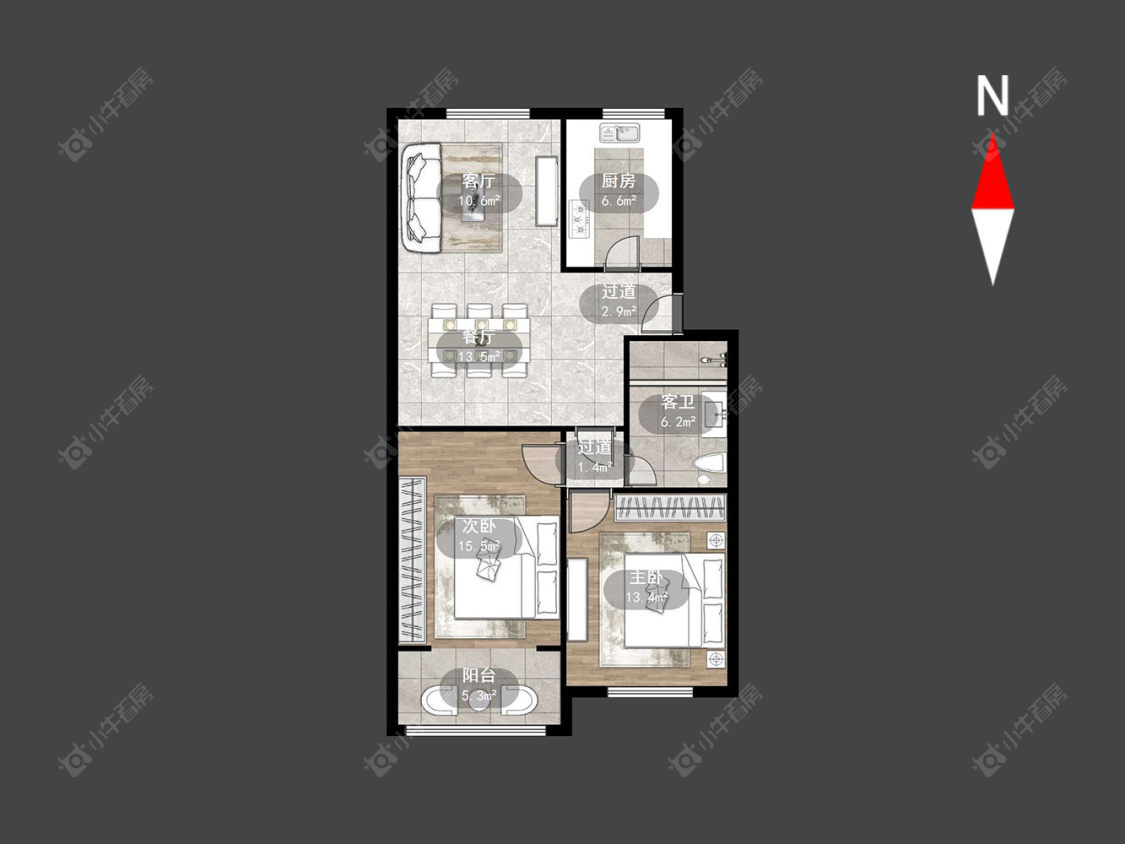 常州藻江花园一期在售二手房源户型图_小牛看房