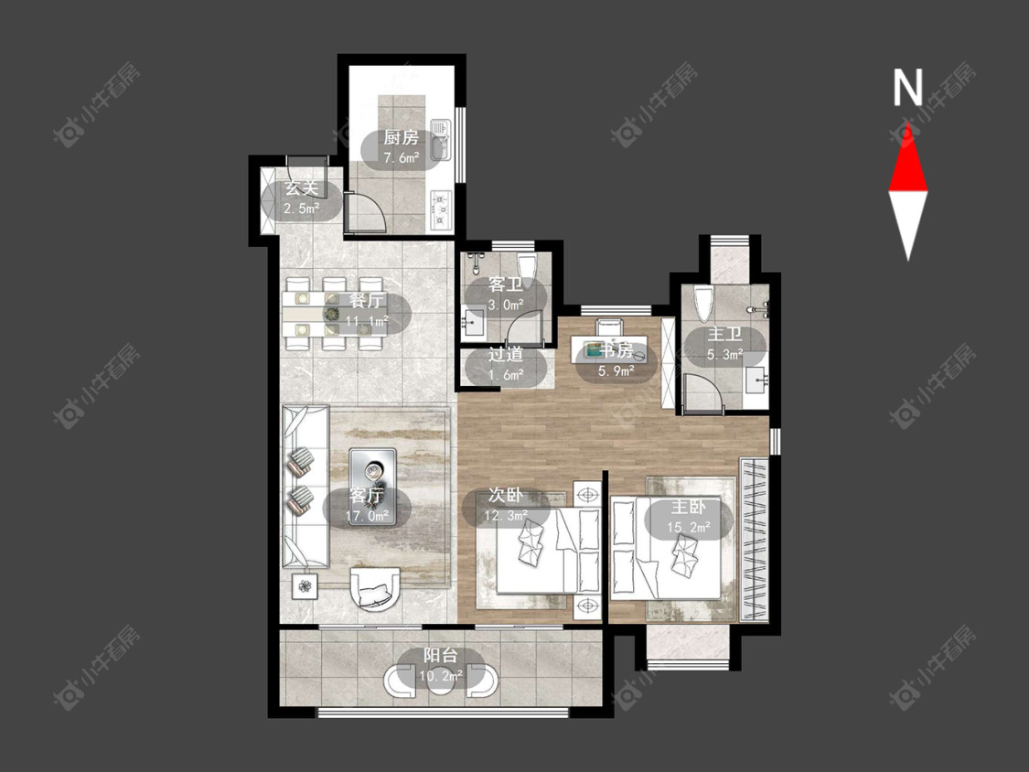 常州路劲雅居乐城市万象在售二手房源户型图_小牛看房